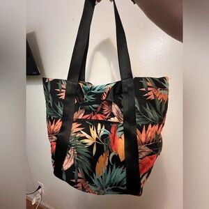 Large Tropical Floral Beach Bag
